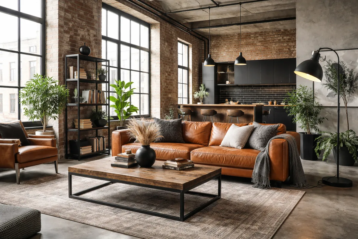 Comment aménager un espace de vie avec une déco industrielle élégante
